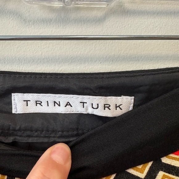 Trina Turk Geometric Print Pencil Skirt Size 4 - Picture 3 of 4